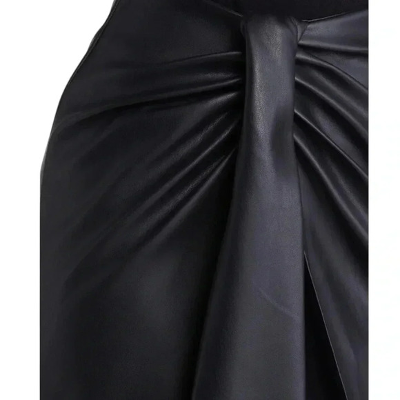 Open Edit Wrap Front Faux Leather Skirt size medium Sz Medium - Picture 3 of 7